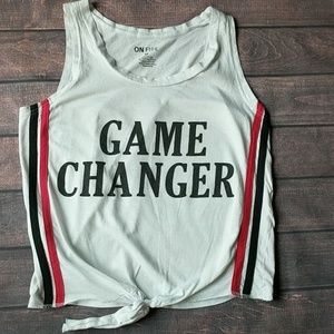 🔺3/$10🔺 On Fire | Cropped Front Tie Shirt